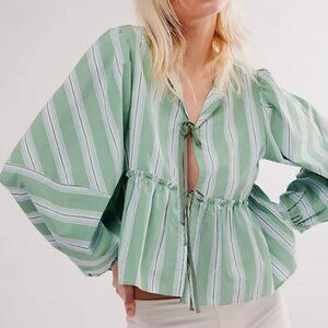 Free People Size M Brunch Babe Blouse